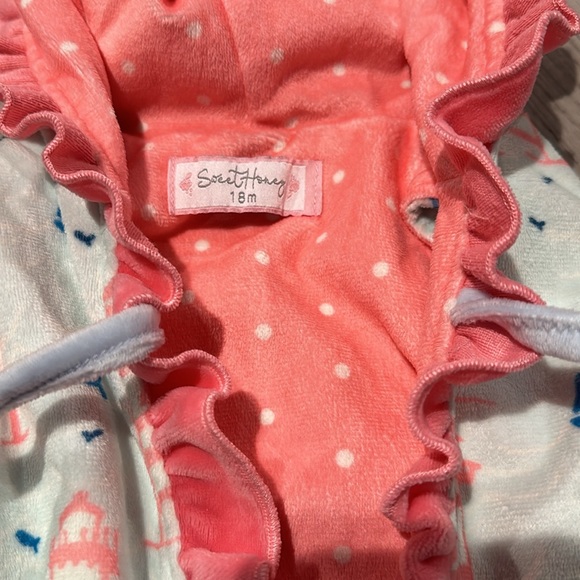 SweetHoney Nautical Lighthouse Hooded Towel Cover up 18 months - Picture 2 of 6